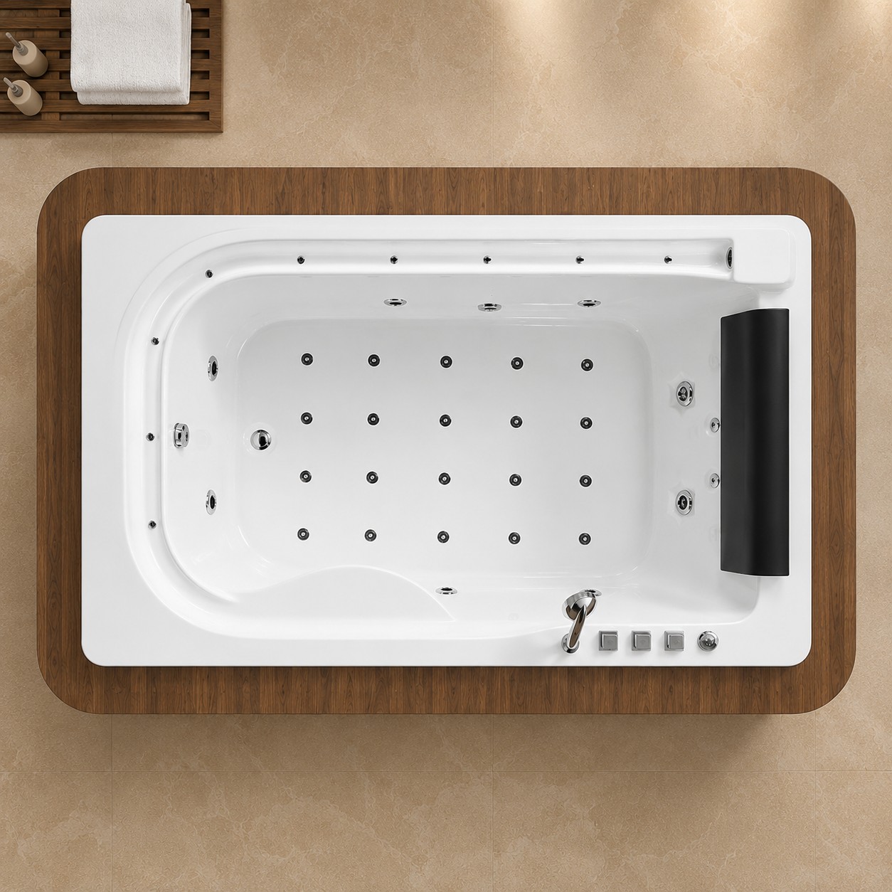 2 People Spa Acrylic Freestanding Massage Hotel Bathroom Bathtub Indoor Hot Tub view 03