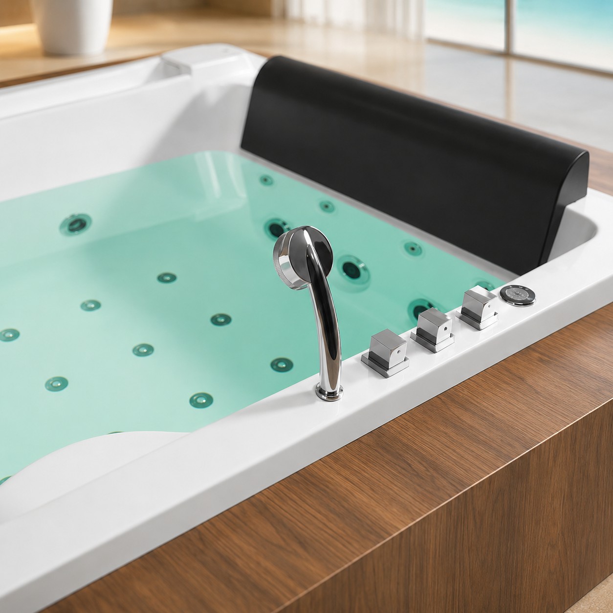 2 People Spa Acrylic Freestanding Massage Hotel Bathroom Bathtub Indoor Hot Tub view 05