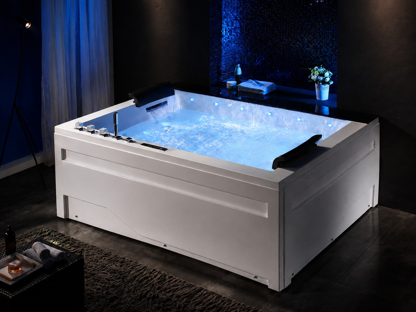 2 Persons Whirlpool Spa Hot Tub Spa Adult Use Massage Bathtub view 03