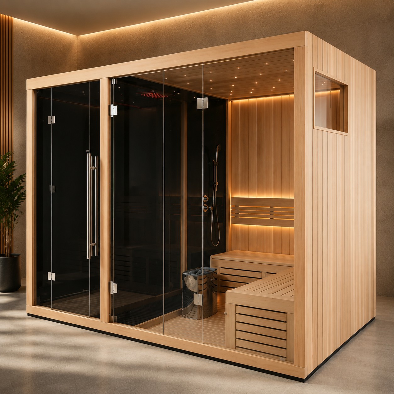 3-in-1 Wet Dry Sauna Room view 03