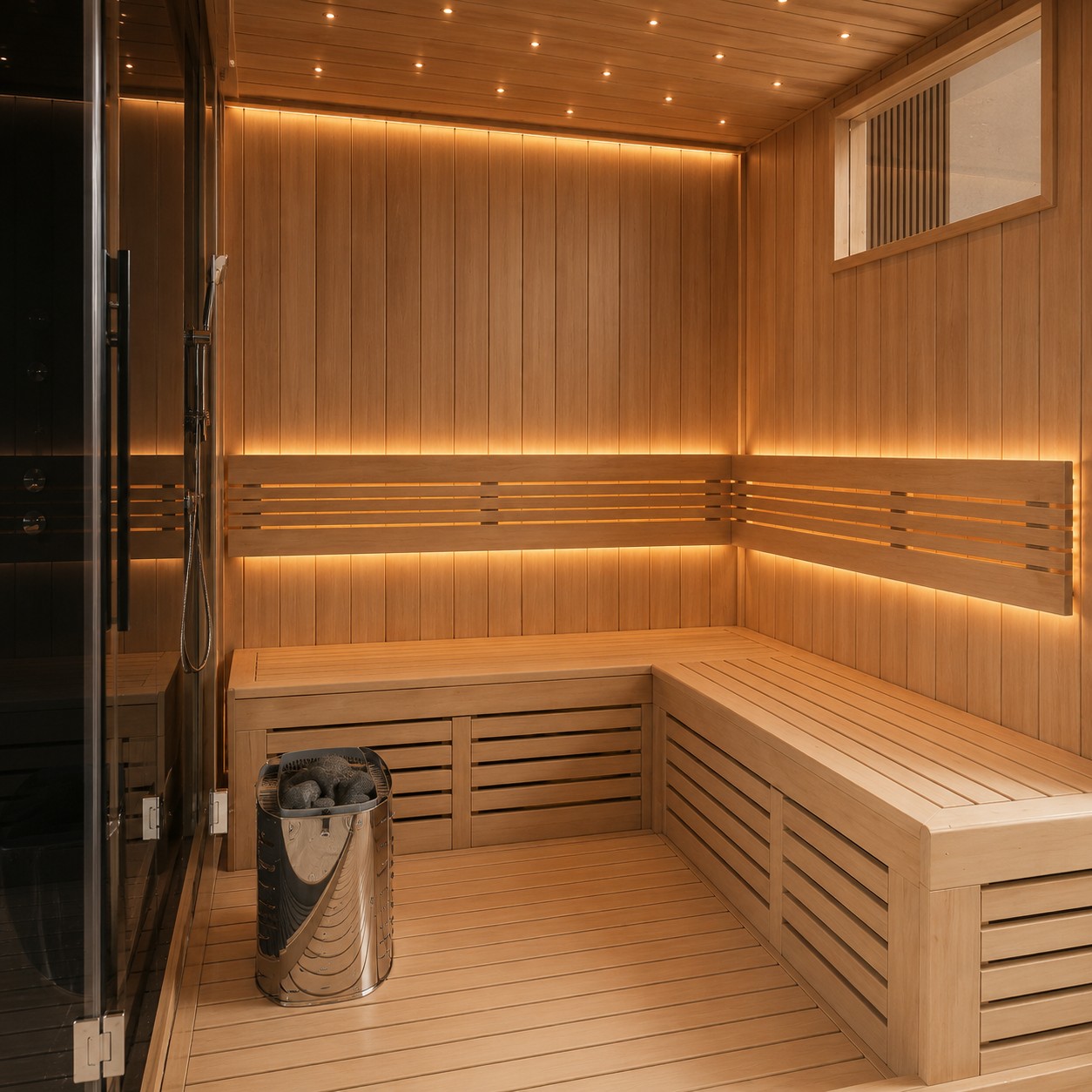 3-in-1 Wet Dry Sauna Room view 05
