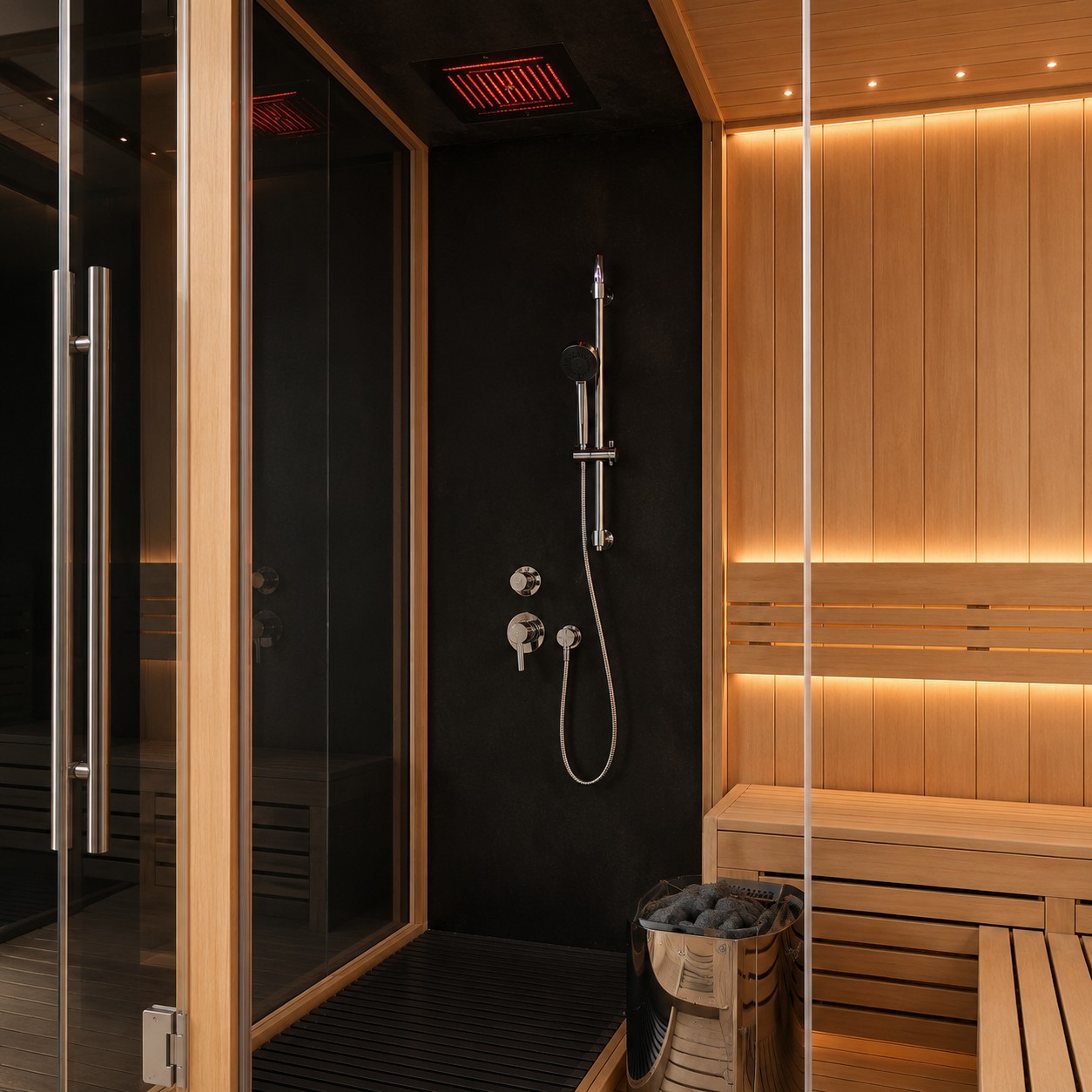 3-in-1 Wet Dry Sauna Room view 06