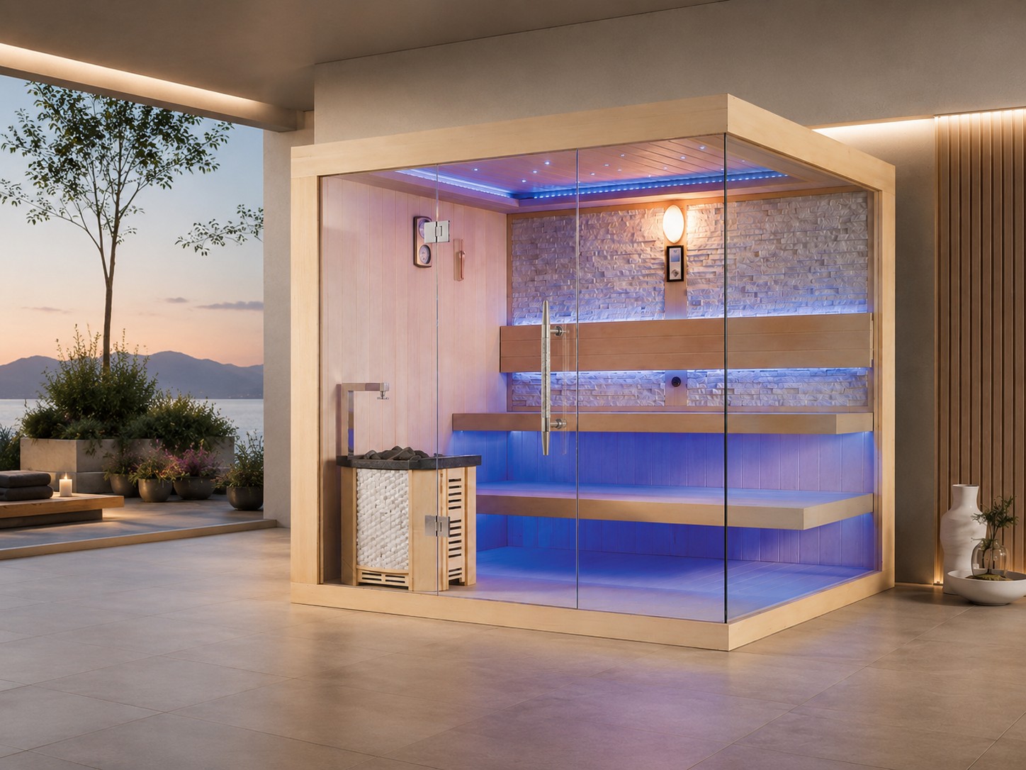 3 Person Portable Outdoor Steam Sauna Room view 02