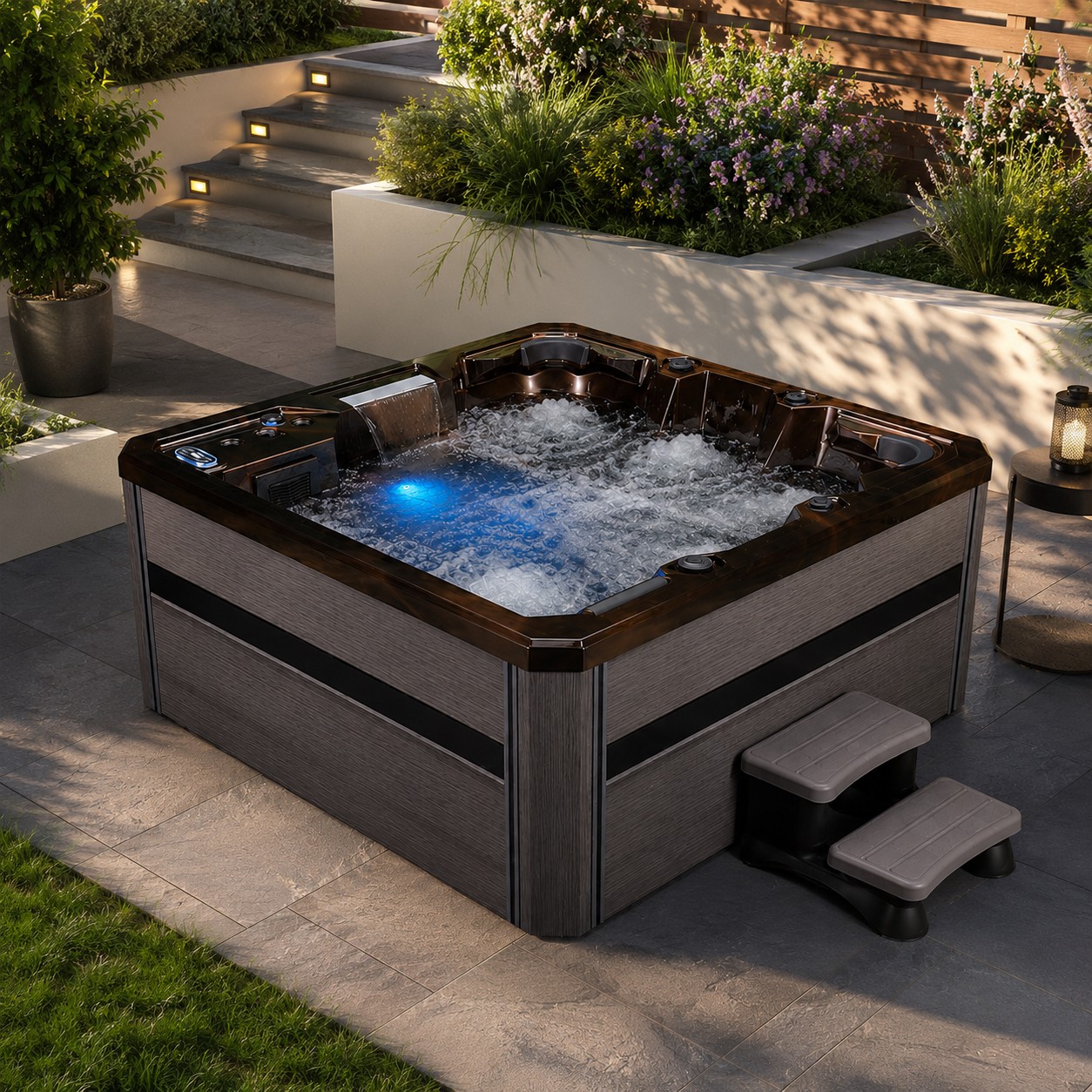 5 People Hot Tub Freestanding Outdoor Spa USA Acrylic Luxury Large Size Bathtub Family Garden Whirlpool view 07