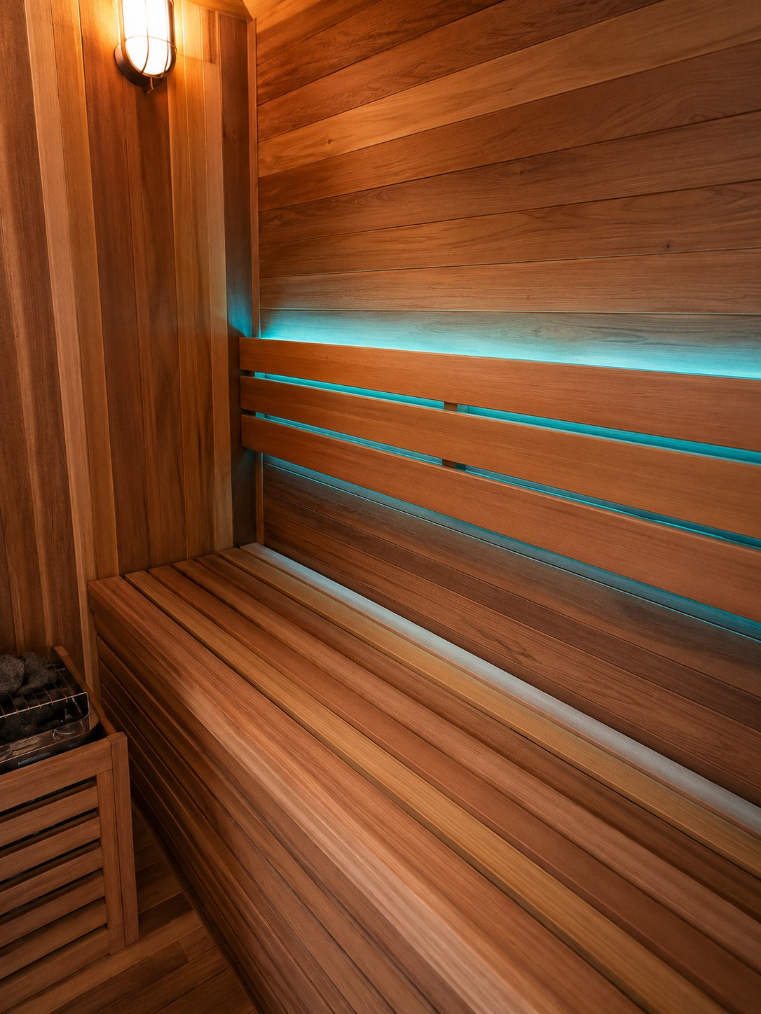 6 People Capacity Harvia Heater Red Cedar Wood Outdoor Cubic Sauna Room view 04