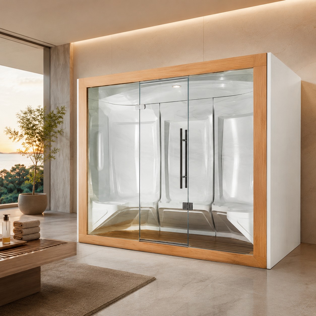 6KW 9KW Stove Traditional Dry Steam Sauna, steam Shower Room