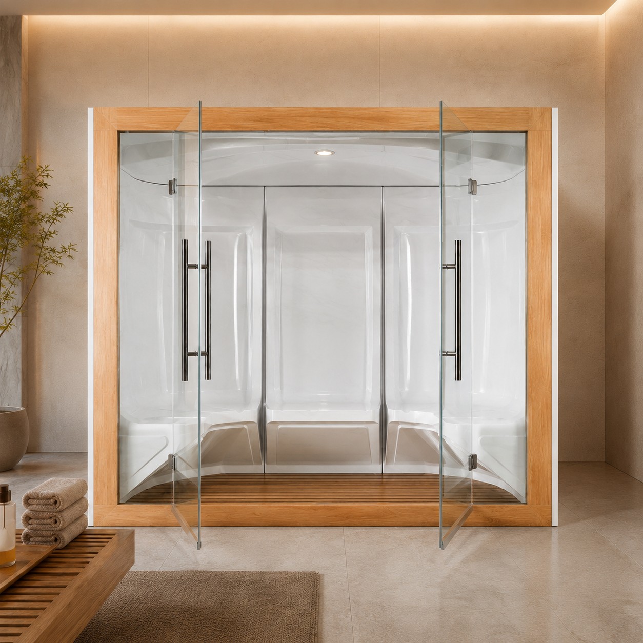 6KW 9KW Stove Traditional Dry Steam Sauna, steam Shower Room view 05