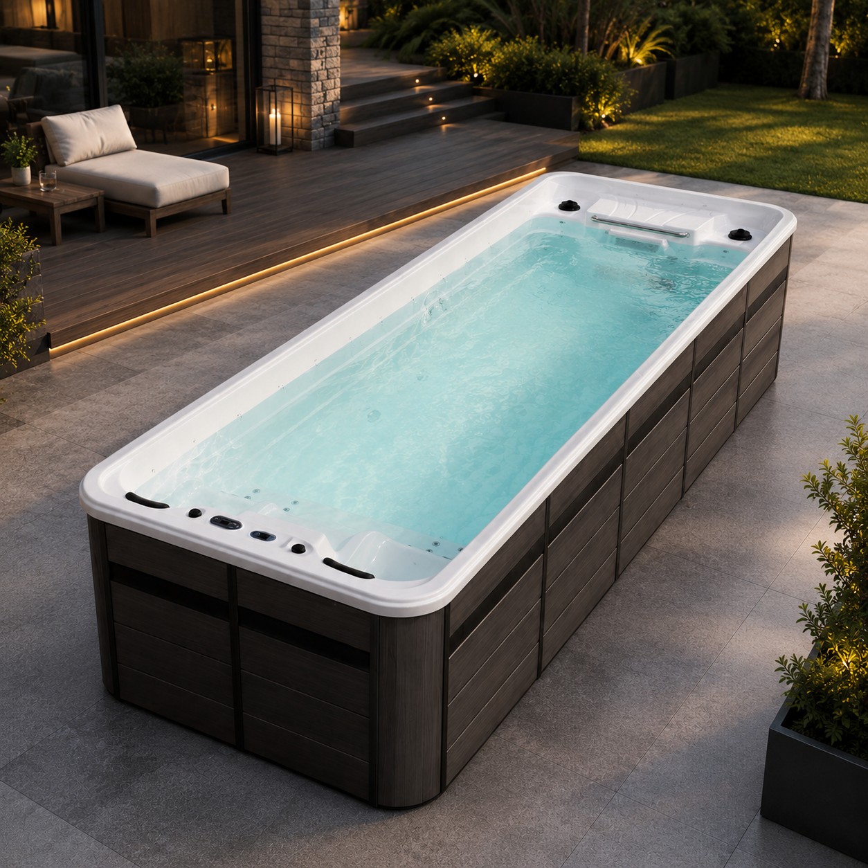 7meter Outdoor Massage Swimming Spa Luxury Whirlpool for Swim Pool with Hot Tub of Swim Spa and Training System view 07