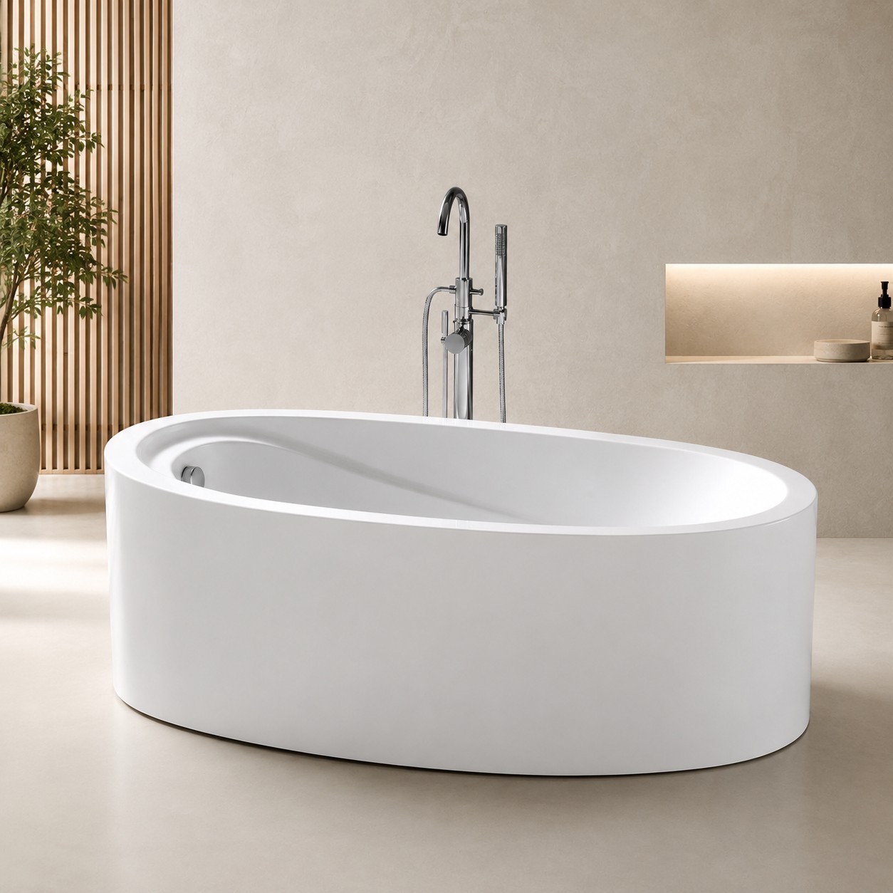 CE Massage Bathtub, Free Standing Bath, acrylic Freestanding Bathtub view 03