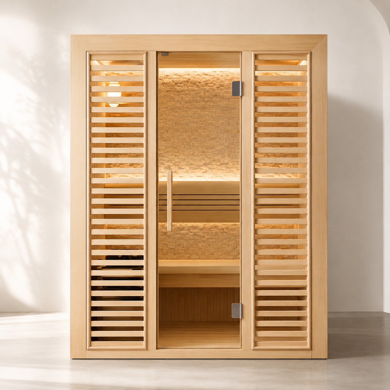 4 Person Solid Wood Sauna Room