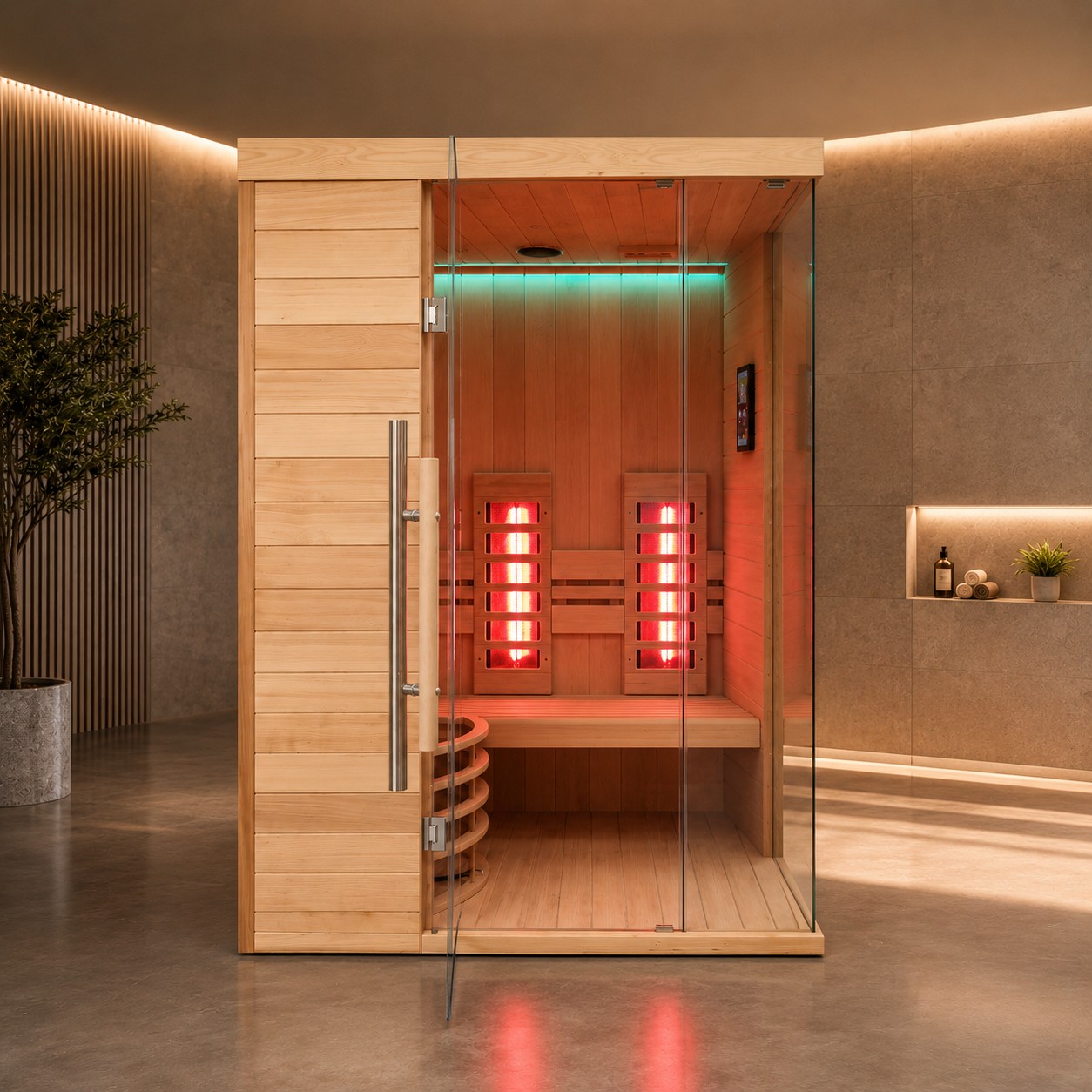 Commercial Dry Steam Clean Big Sauna Room for 2-6 Person view 02