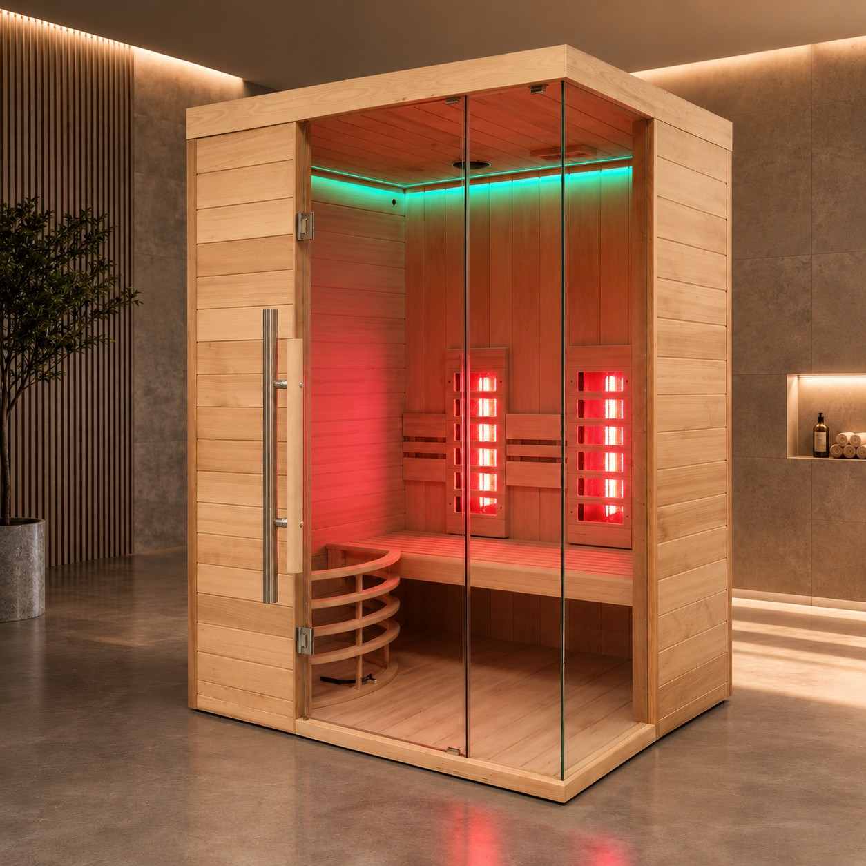 Commercial Dry Steam Clean Big Sauna Room for 2-6 Person view 03