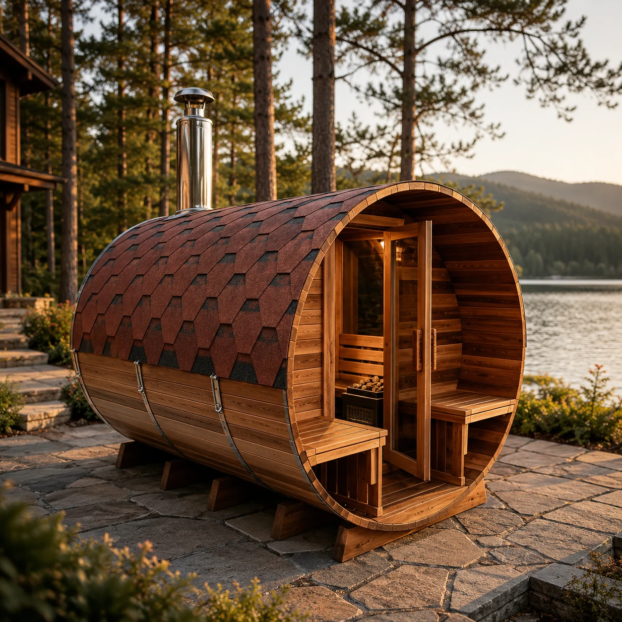Complete Outdoor Sauna Room view 02