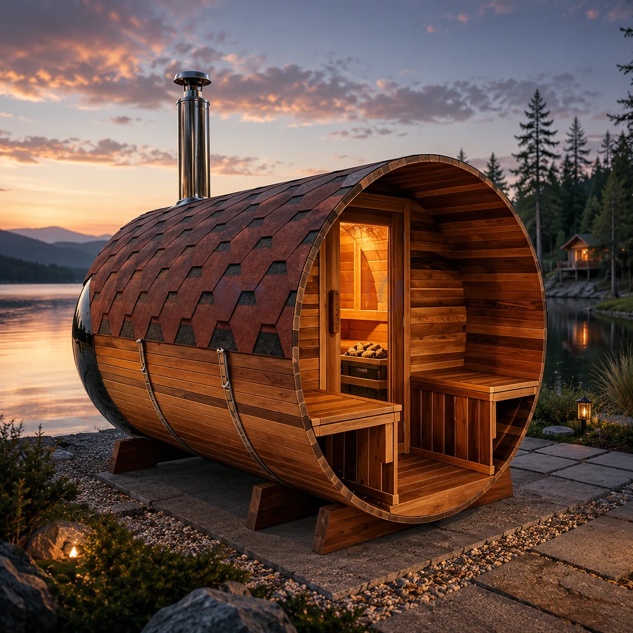 Complete Outdoor Sauna Room view 03