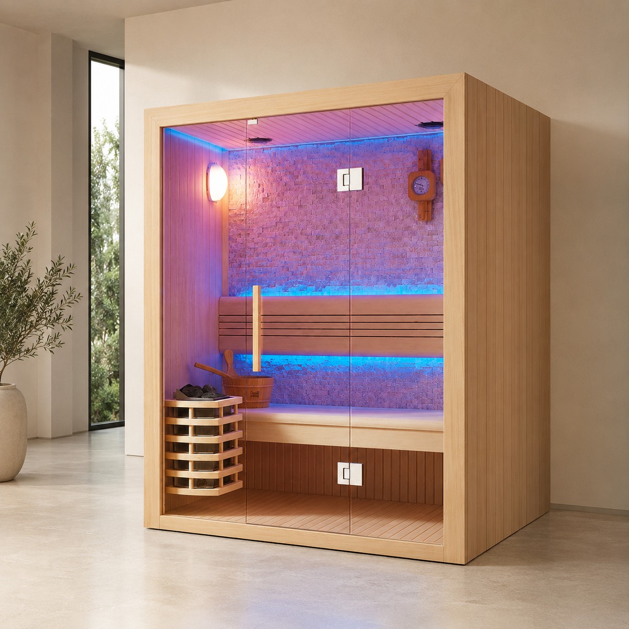 Custom Sauna and Steam Combined Room Sauna Room for House Film Spa Far Infrared Sauna Room view 06