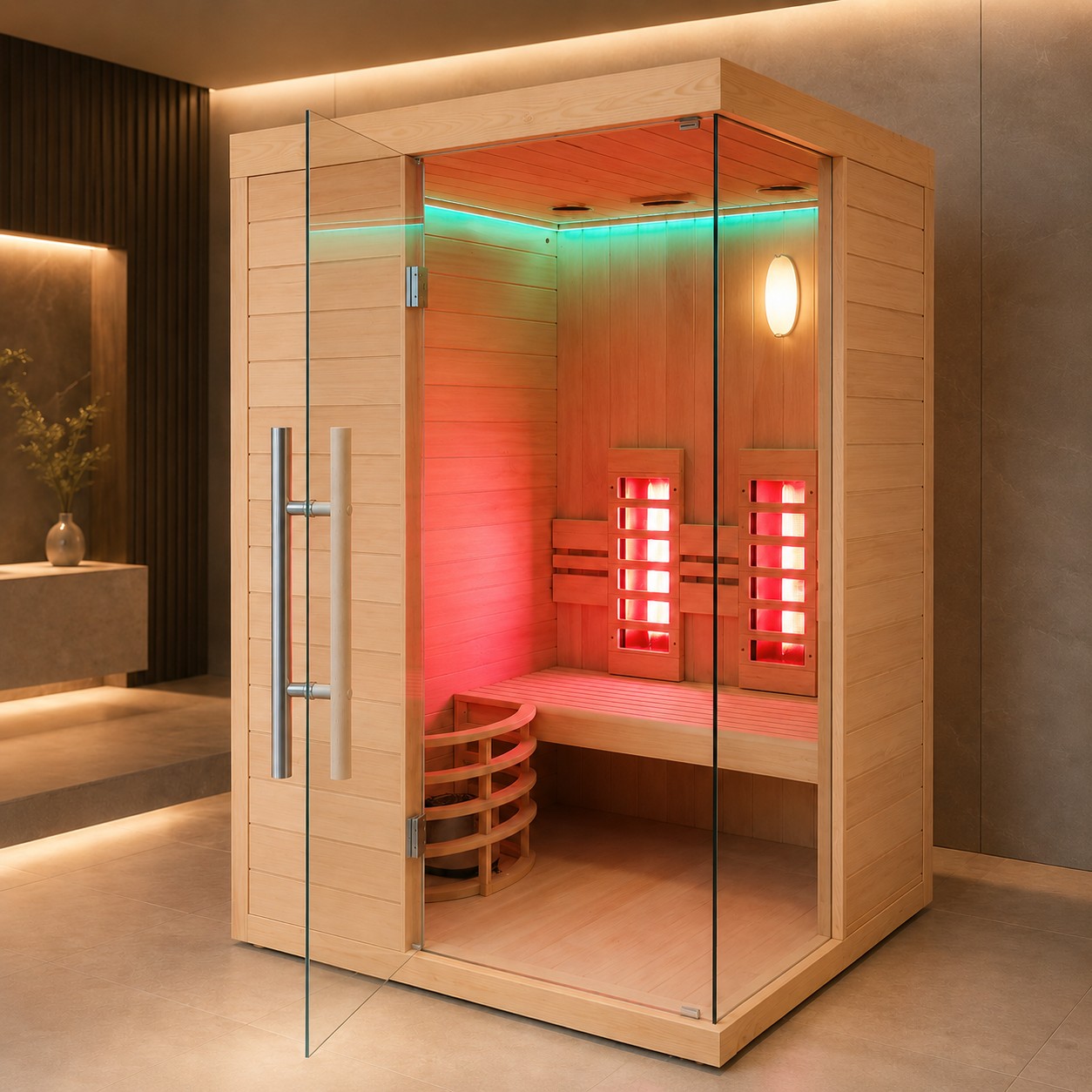 Dry Sauna Cabin Wet Steam Shower Rooms Combination, New Style Indoor Bathroom Shower Steam Sauna Room view 03