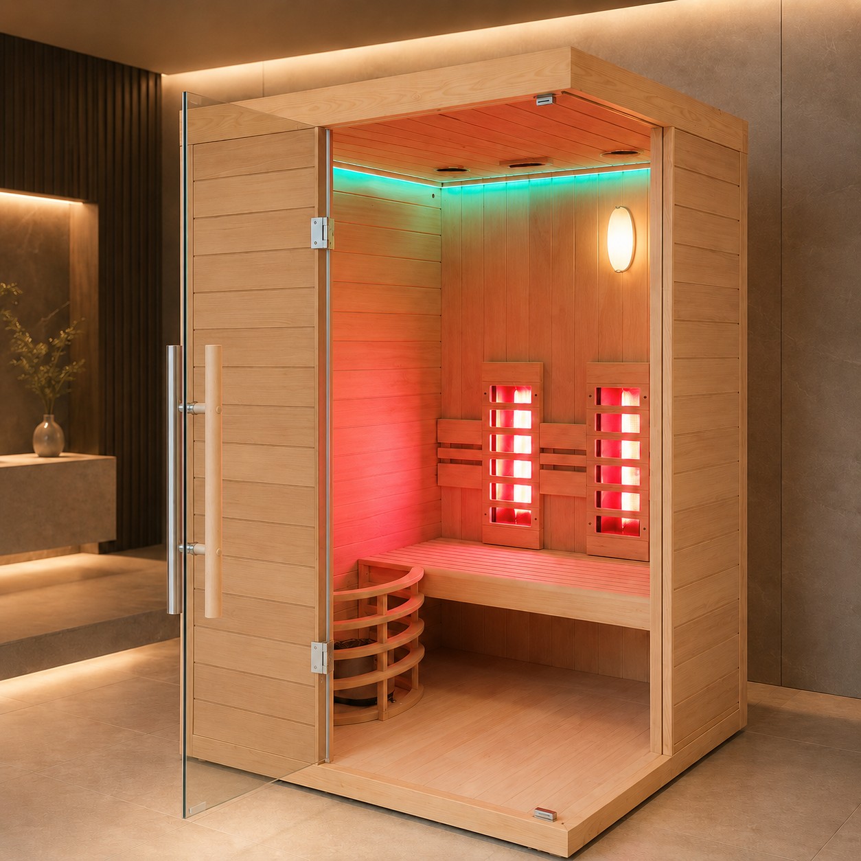 Dry Sauna Cabin Wet Steam Shower Rooms Combination, New Style Indoor Bathroom Shower Steam Sauna Room view 04