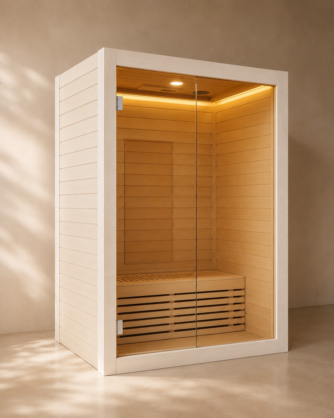 Dry Steam Function Traditional Wood Sauna Room view 02