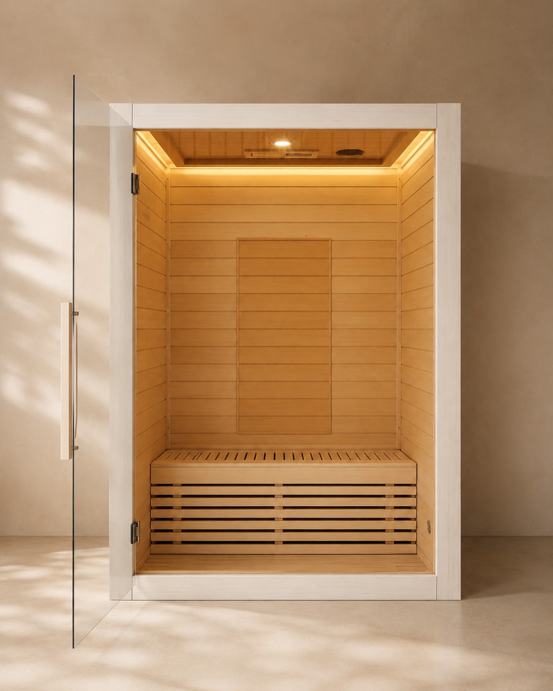 Dry Steam Function Traditional Wood Sauna Room view 03