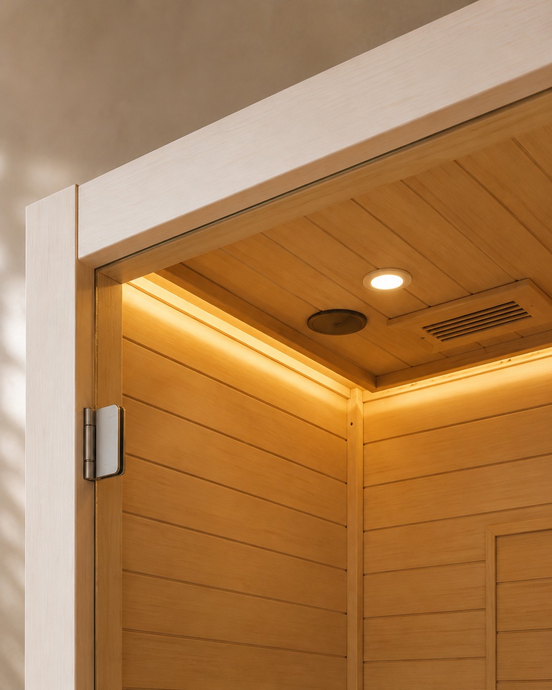 Dry Steam Function Traditional Wood Sauna Room view 05