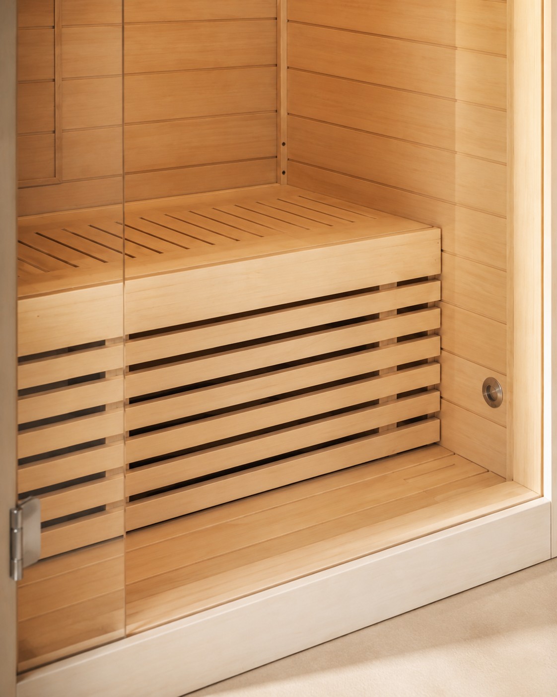 Dry Steam Function Traditional Wood Sauna Room view 06