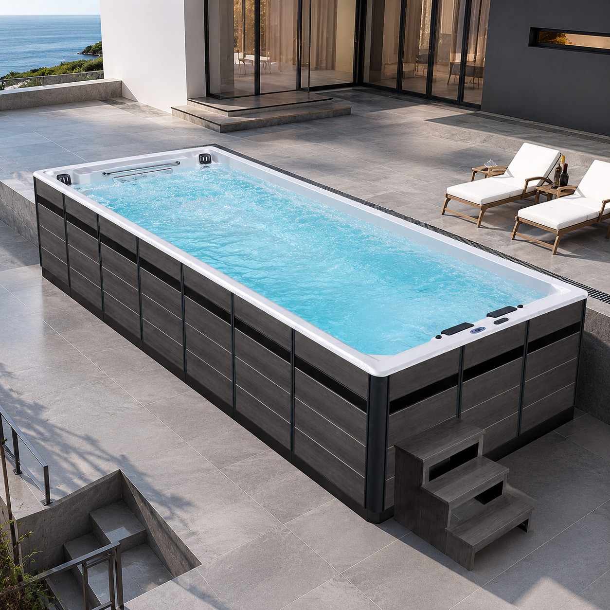 Dual Zone Balboa Hot Tub Pool Swim Spa