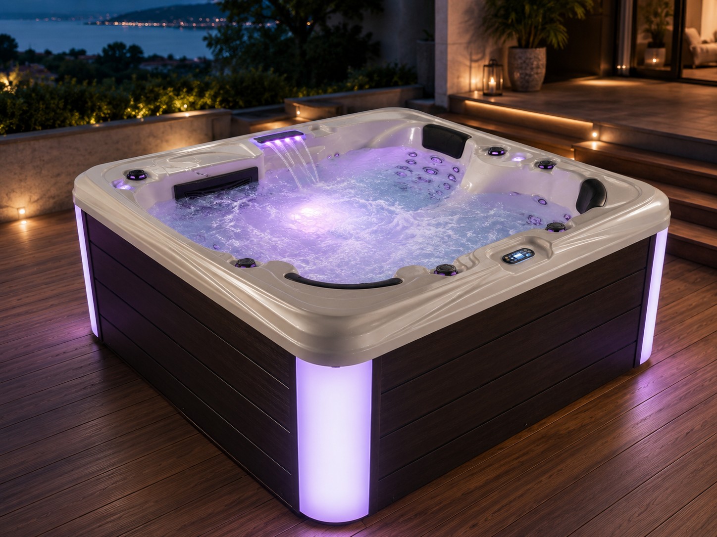 European 7-person Balboa hydro massage outdoor hot tub