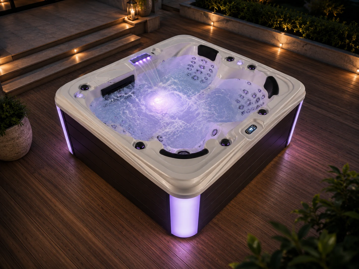 7 Person Outdoor Hot Tub with Gecko Standard Balboa Option voir détails 02