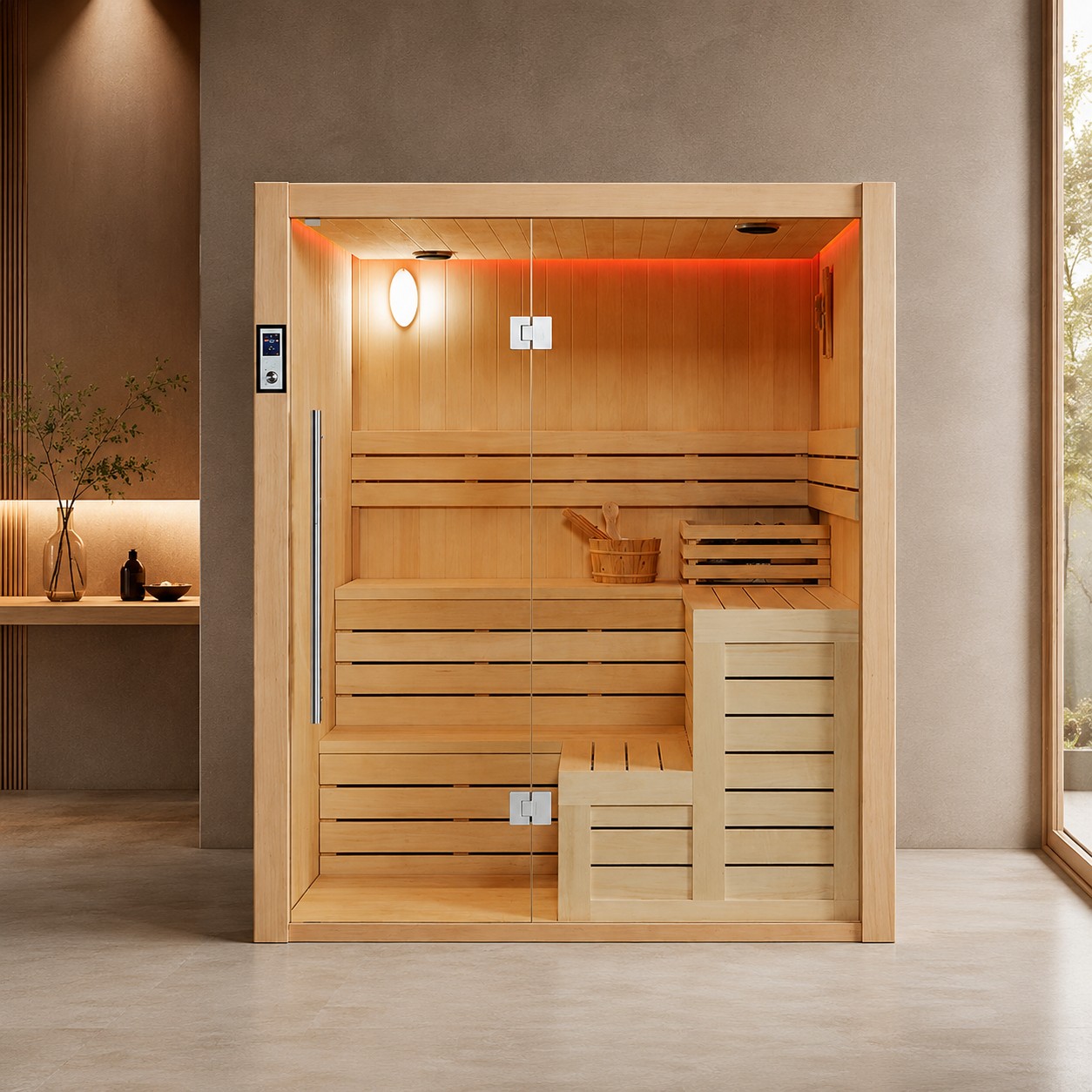 2 Person Mini Wood Steam Sauna