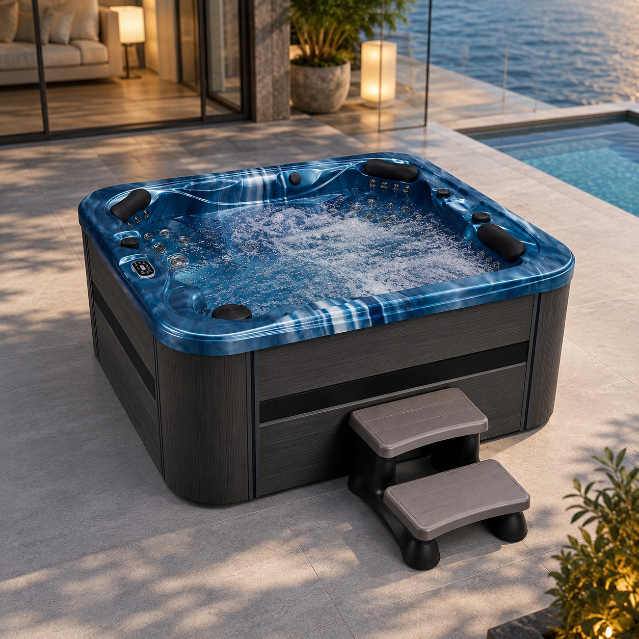 5 Person Outdoor Whirlpool Spa view 06