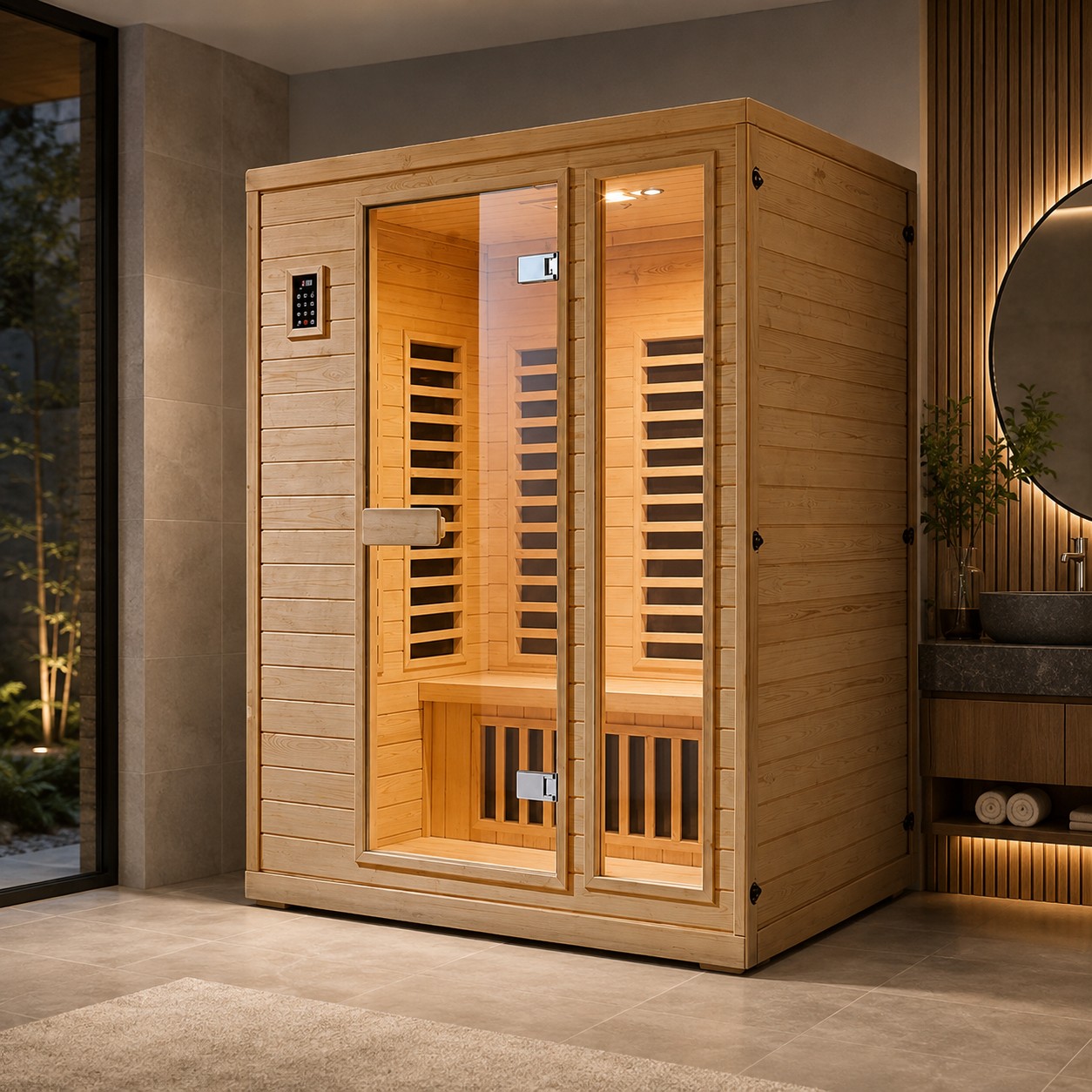 Wet Dry Wooden Sauna Room
