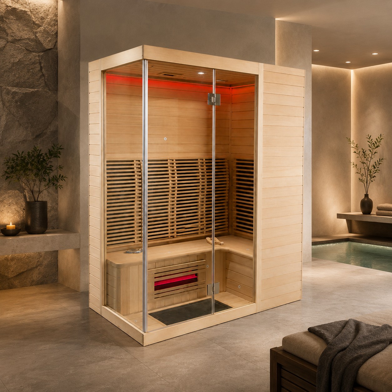 Custom Dry Sauna Steam Room view 07