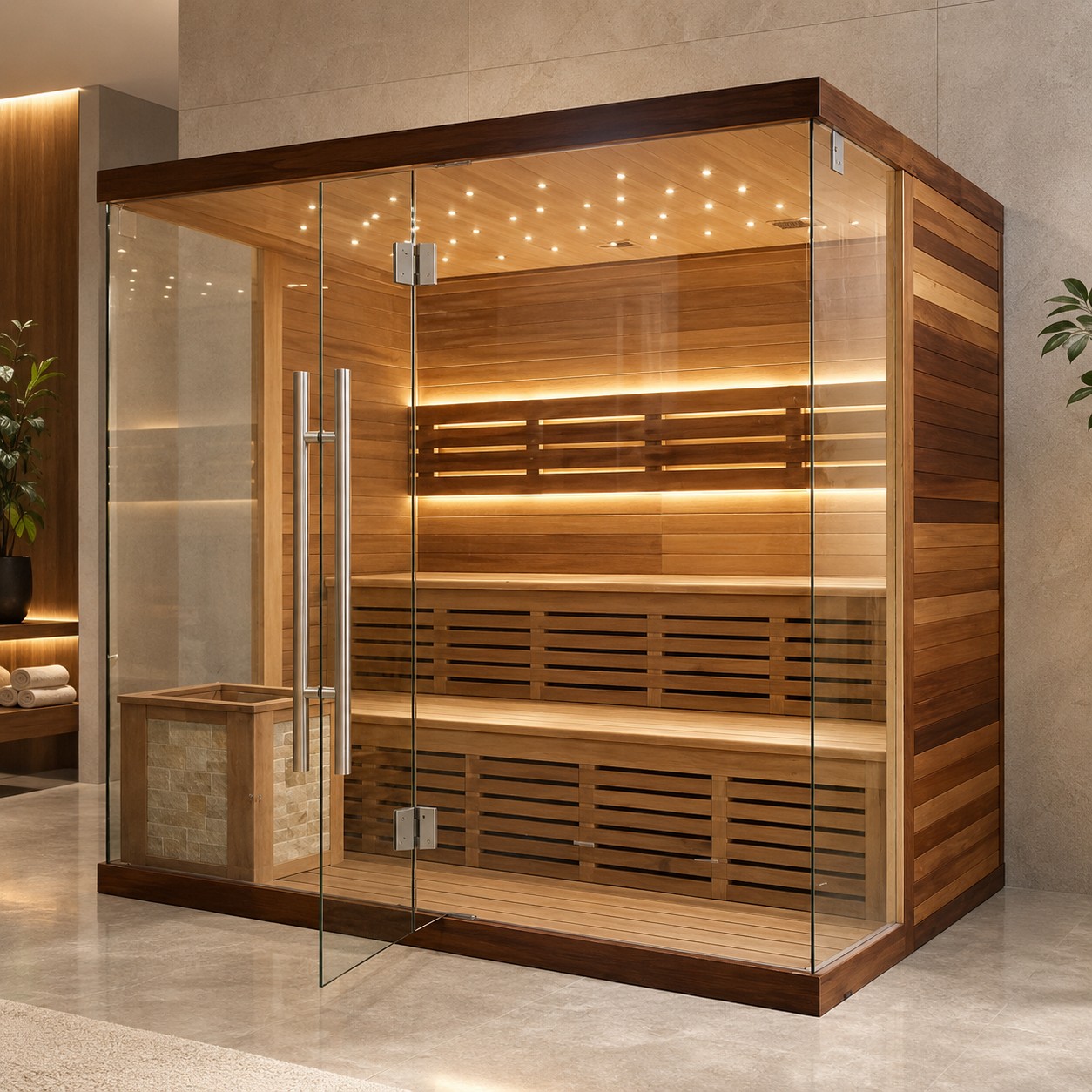 Finnish Solid Wood Dry Sauna