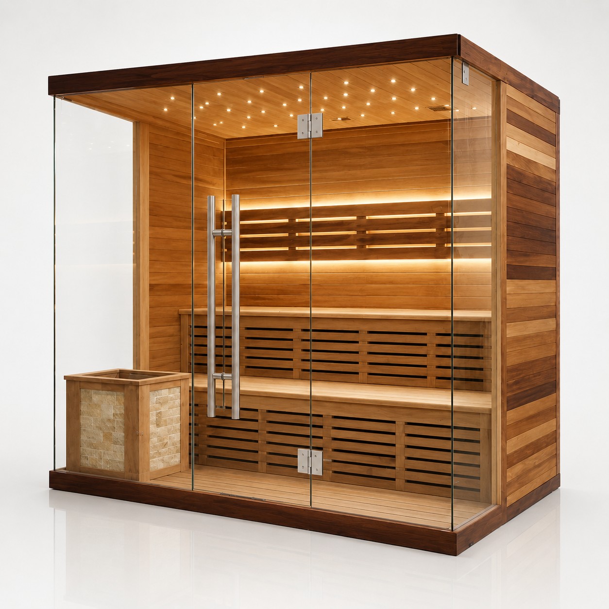 Finnish Solid Wood Dry Sauna view 02