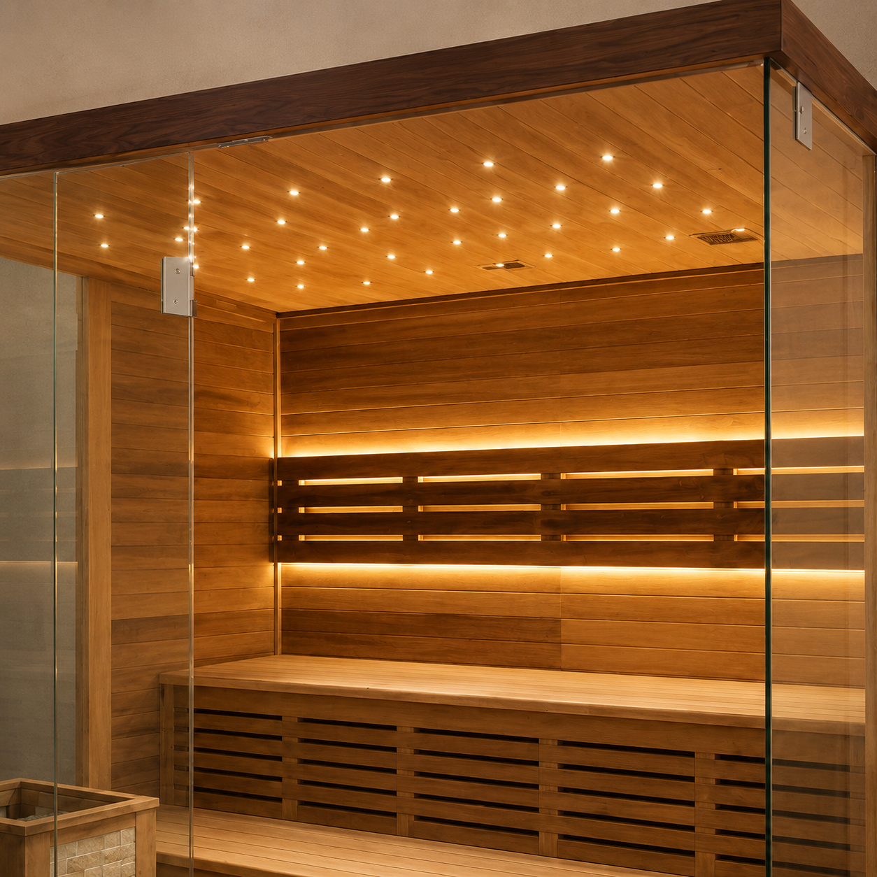 Finnish Solid Wood Dry Sauna view 06