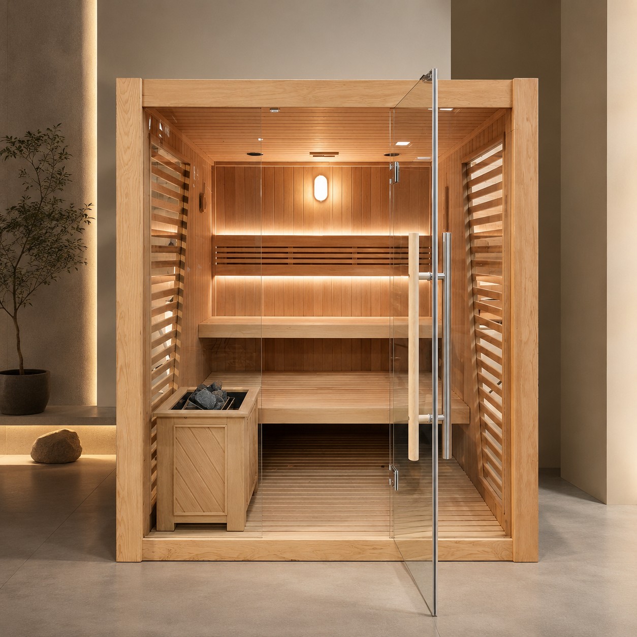Far Infrared Sauna Room 2 Person Sauna Rooms Shower Steamers Cycle Accessories Cold Plunge Infrared Sauna