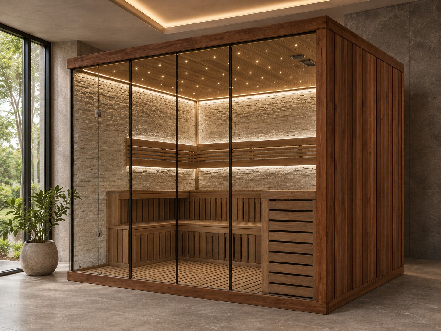 Far Infrared Sauna Room 6-8 Person Sauna Rooms Shower Steamers Cycle Accessories Cold Plunge Infrared Sauna view 06