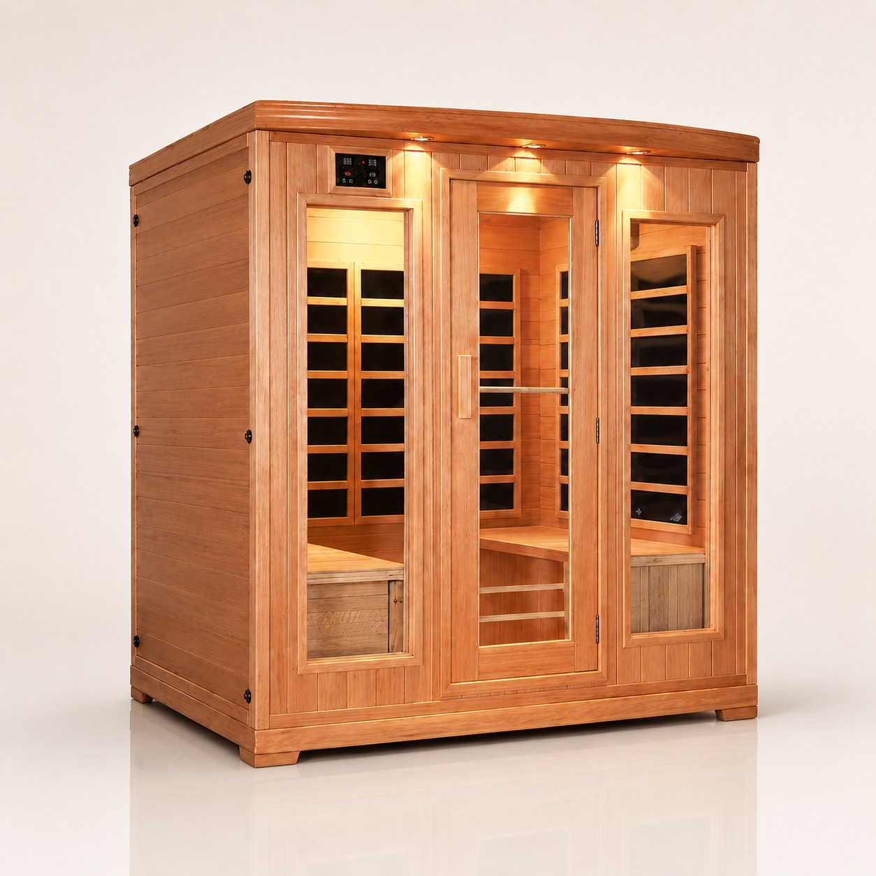 4 People Cedar Wood Far Infrared Therapy Sauna Cabin Room House Dry Steam Sauna view 02