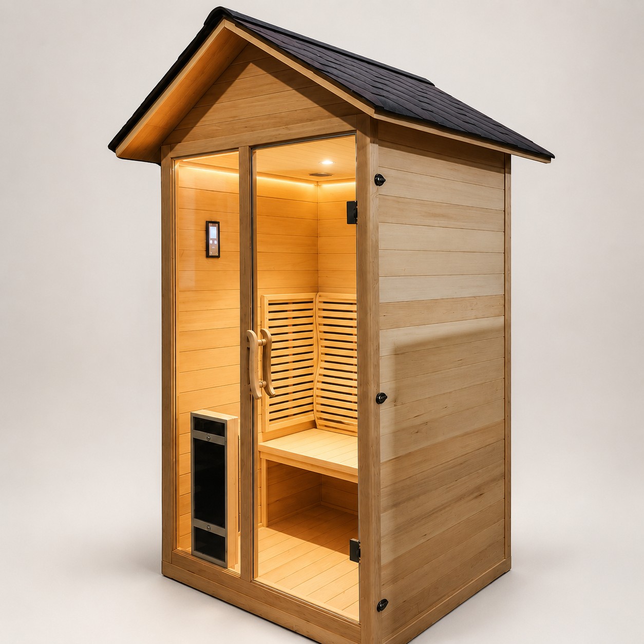 Outdoor Sauna Room for 2 Person Outdoor R Sauna view 06