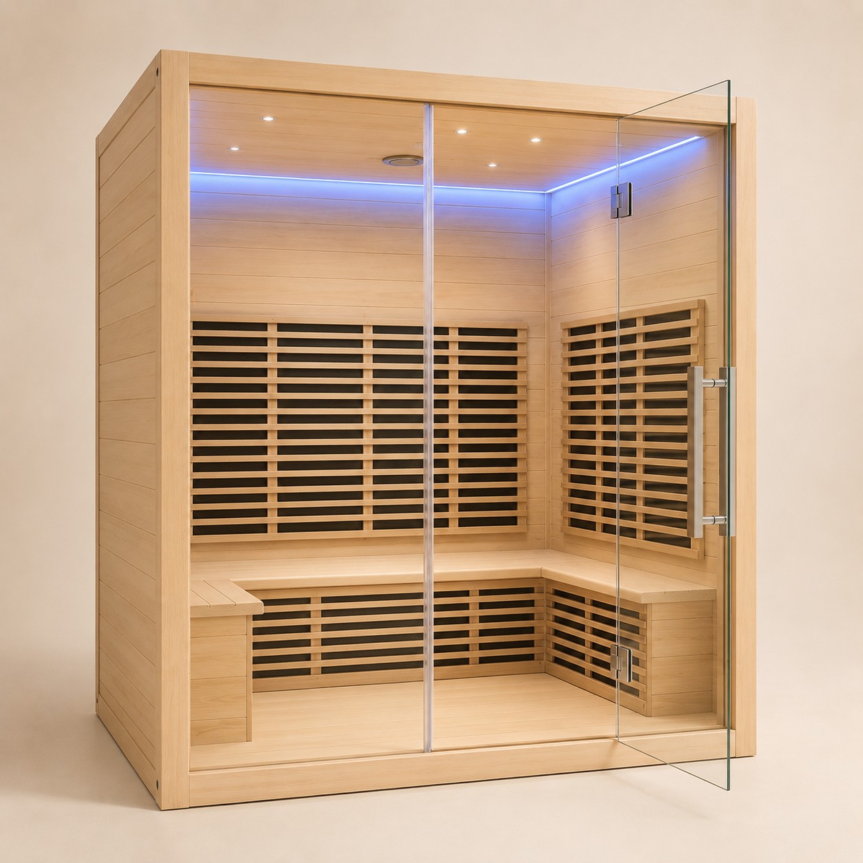 Hotel Villa Deluxe Sauna and Steam Combined Room Sauna Wooden 4 Person Dry Sauna Room view 03