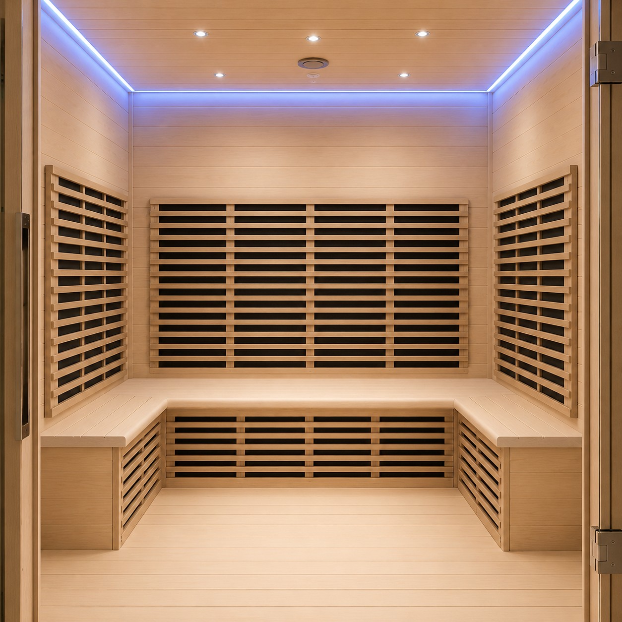 Hotel Villa Deluxe Sauna and Steam Combined Room Sauna Wooden 4 Person Dry Sauna Room view 04
