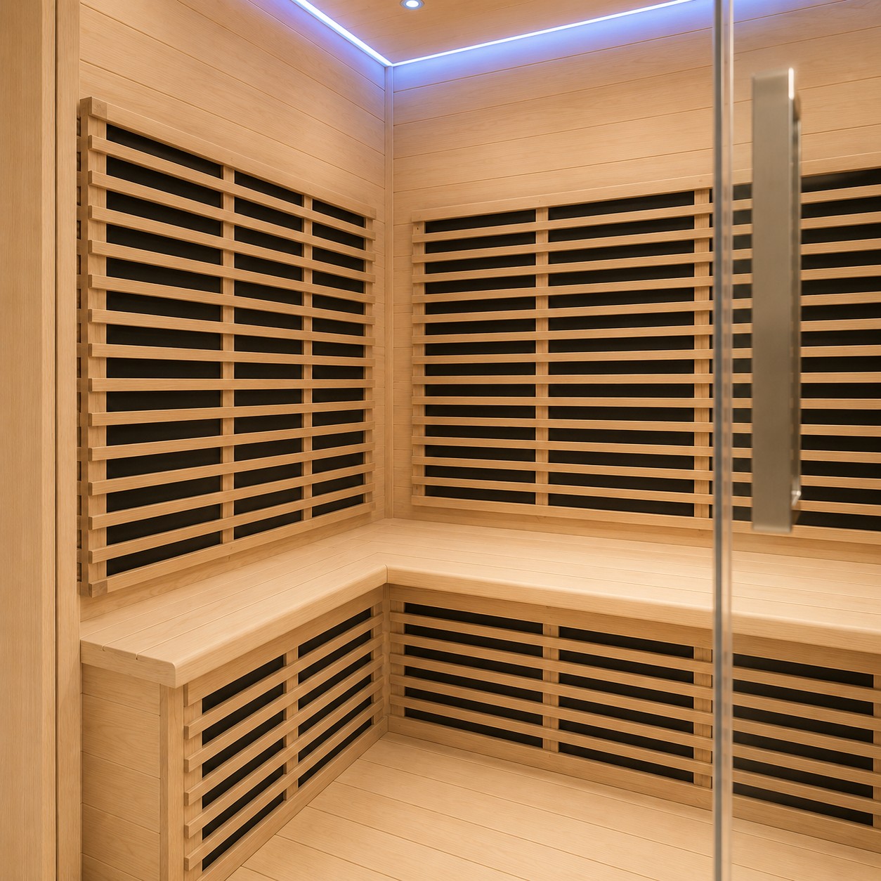Hotel Villa Deluxe Sauna and Steam Combined Room Sauna Wooden 4 Person Dry Sauna Room view 05