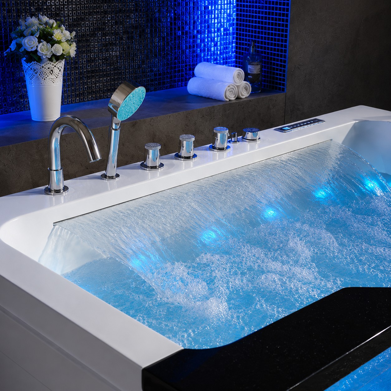 Indoor Acrylic Whirlpool Massage Spa Hot Tubs Freestanding 1 People Bath Tub view 04