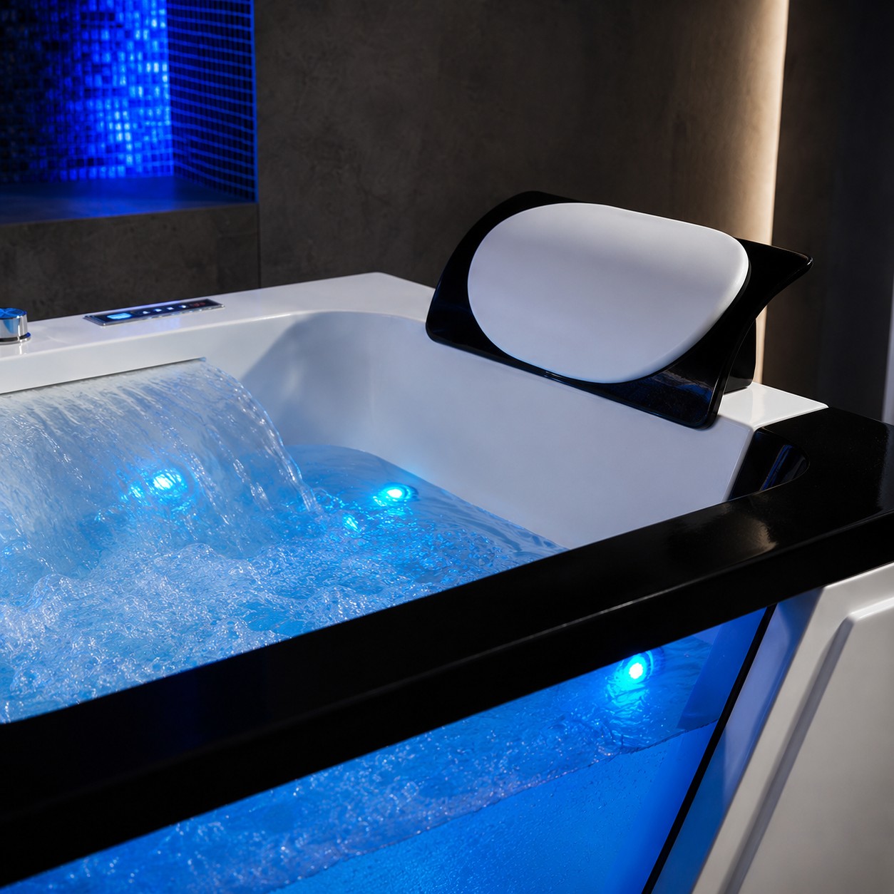 Indoor Acrylic Whirlpool Massage Spa Hot Tubs Freestanding 1 People Bath Tub view 05