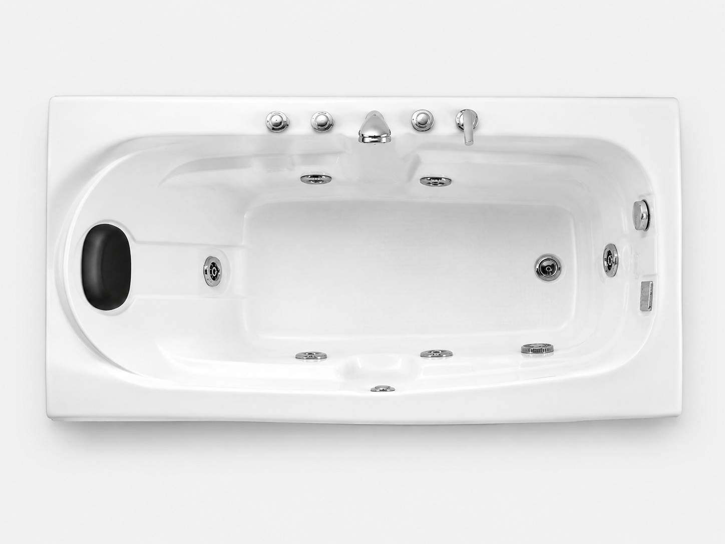 Indoor Massage Hot Tub 1 Person Soaking Bathtub with Faucets view 03
