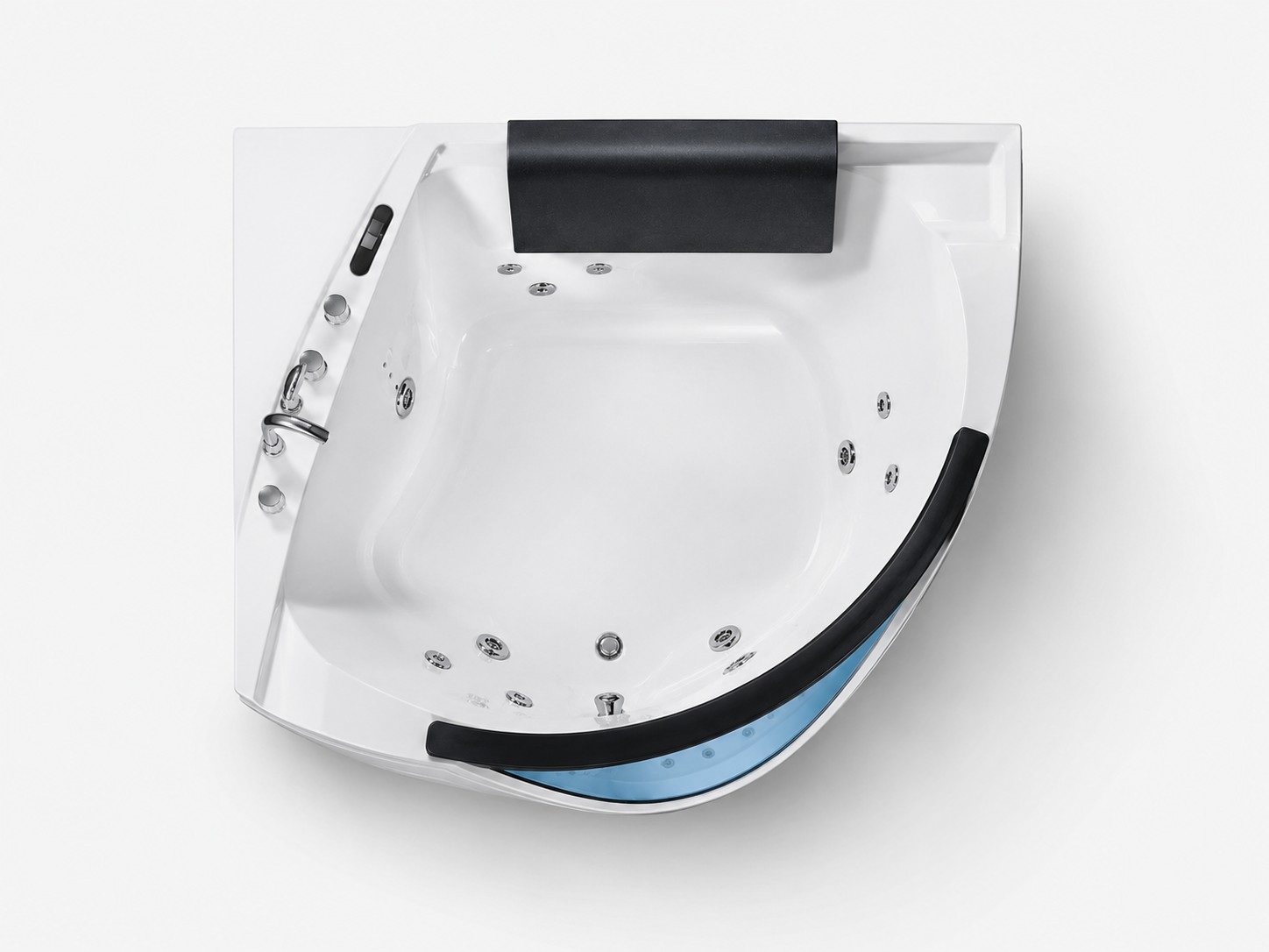 Indoor Whirlpool Bathtub Massage 1 Person Indoor Whirlpool Hot Tub Corner Acrylic Bath Tub view 02