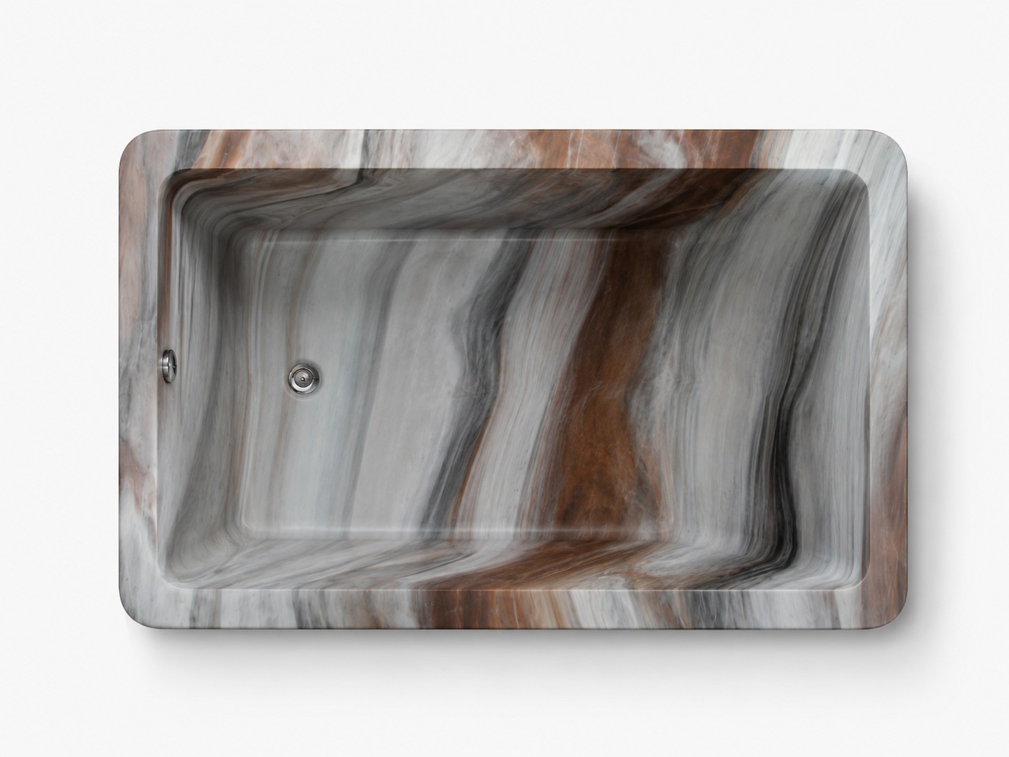 Italian Design iStone Wisdom Solid Surface composite stone resin freestanding bath tub view 02