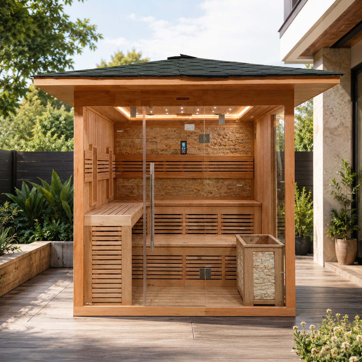 Large Size Modern Sauna Rooms Weight Loss Solid Wood Red Cedar Traditional Outdoor Sauna