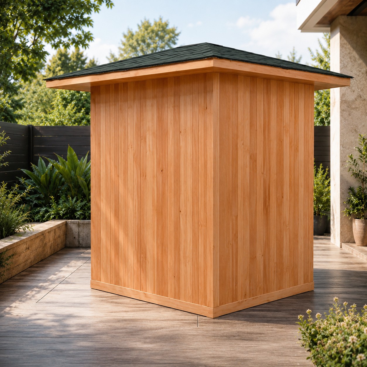 Large Size Modern Sauna Rooms Weight Loss Solid Wood Red Cedar Traditional Outdoor Sauna view 07