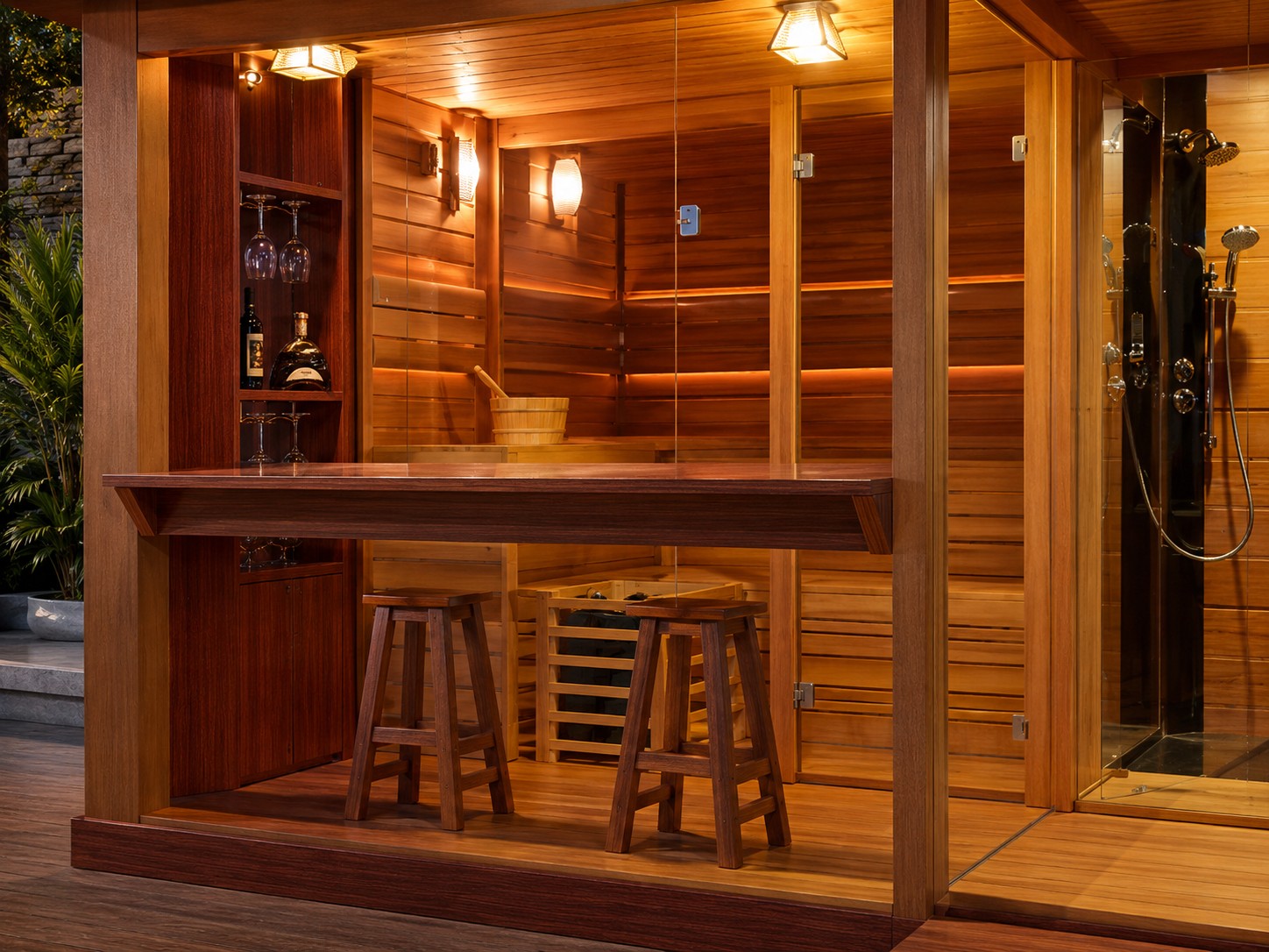 LT09 House Outdoor Wooden Gazebo for Swim Spa view 05